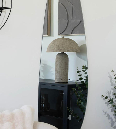 Papmaché bordlampe | Stone Grey