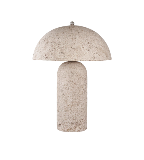 Papmaché bordlampe | Stone Grey