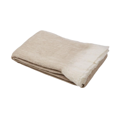 Mohair plaid i light beige