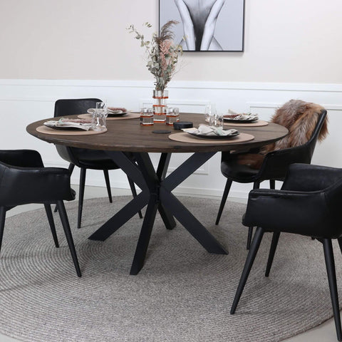 Chicago Spisebord | Ø150 cm - Smoke Oak