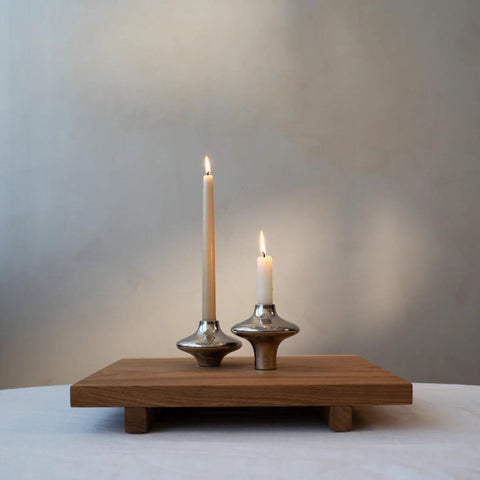 Doublet Candleholder | Silver