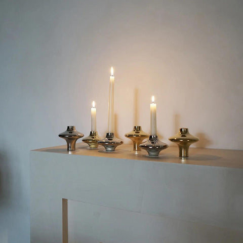 Doublet Candleholder | Silver