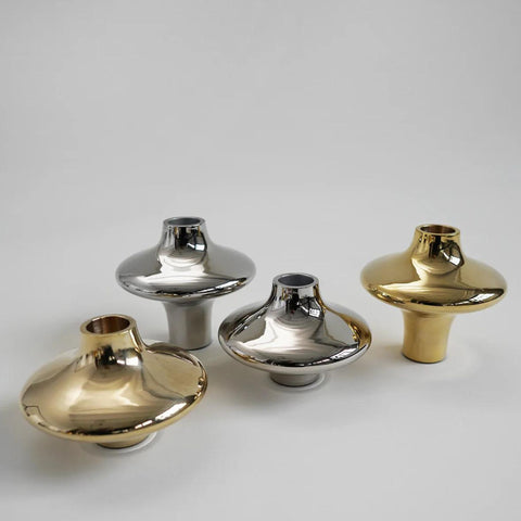 Doublet Candleholder | Silver