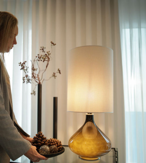 Flavia bordlampe Negra | Dream beige