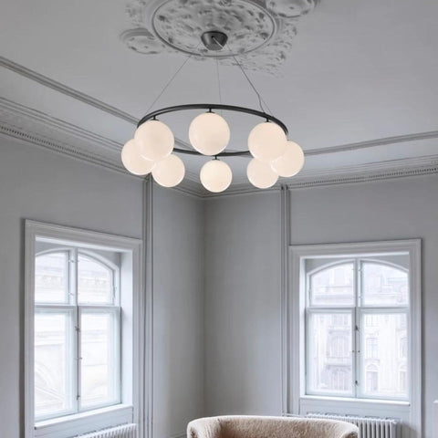 Miira 8 | Circular chandelier - Opal