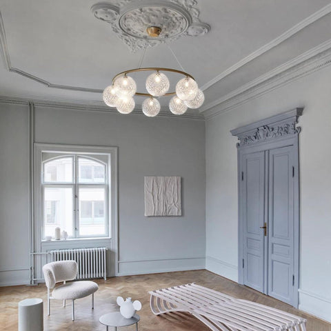 Miira 8 | Circular chandelier | Optic clear