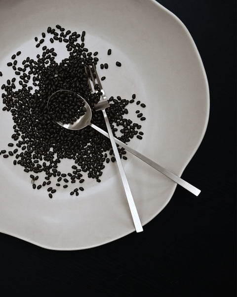 Kogei Salad Servers - Brushed Steel