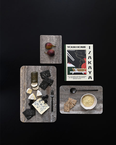 Enkei Tray Rectangular, Petit - Silver Travertine