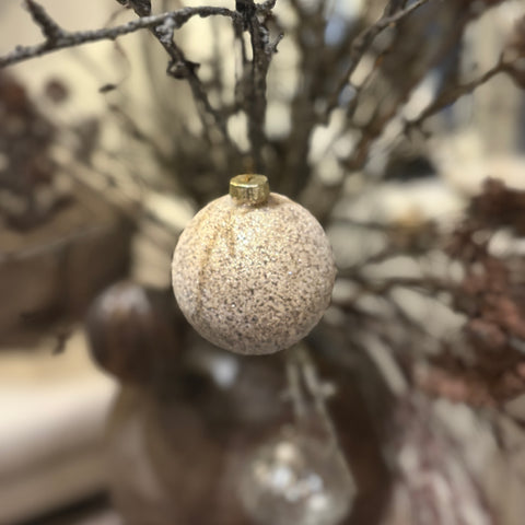 Julekugle med glimmer